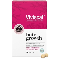 Viviscal Hair Growth Supplements for Women, Dietary Hair Supplement Tablets With AminoMar Collagen Complex, Biotin, Zinc, Vitamin C, and Iron, Nourish Thinning Hair, 30 Day Supply, 60 Count