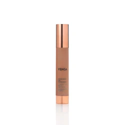 YENSA Serum Foundation Makeup - Super Silk Full Coverage Foundation Enriched with Peptides, Vitamin C & Ferulic Acid to Help Reduce Fine Lines, Wrinkles & Dark Circles - Deep 2 (1 oz)