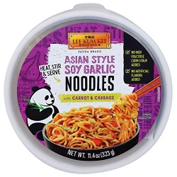 Lee Kum Kee Panda Brand Asian Style Soy Garlic Noodles with Carrot Cabbage, 11.4 Ounces (Pack of 6), Zero Artificial Flavors