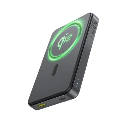Baseus Magsafe Portable Charger, Qi2 Certified 10,000mAh Magnetic Power Bank, 2-Port Wireless Magsafe Battery Pack with Fast Charging USB-C & USB-A for iPhone 16/15/14/13/12 Series, 2025 New Version