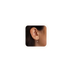 3 Pairs Stud Earrings for Women 14k Gold Stud Earrings Set Dainty Small Huggie Hoop Earrings Cartilage Earring Gold Hoop Earrings for Women Earring Sets for Multiple Piercing Hypoallergenic CZ Earrings Jewelry Gift (D)