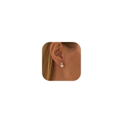 CUEZIY Pearl Earrings for Women 14K Gold Plated Hoop Earrings Freshwater Pearl Drop Earrings for Women Gold Pearl Dangle Huggie Earring Silver Post Hypoallergenic Earrings Pearl Jewelry Gifts for Her (G)