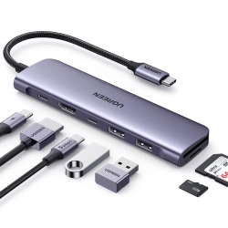 UGREEN Revodok 1071 USB C Hub for Laptop 7 in 1 Dock 4K HDMI, 100W PD Charging, USB-C & 2 USB-A 5Gbps Data Ports, SD/TF Card Reader for MacBook Pro/Air, iPad Pro, XPS, Thinkpad