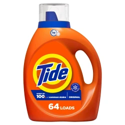 Tide Liquid Laundry Detergent, Original, 64 loads, 84 fl oz, HE Compatible (Packaging May Vary)