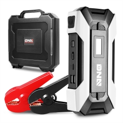 DNA MOTORING TOOLS-00269 12V 1500A 15000 mAh Multi-Function Portable Car Battery Jump Starter for Up to 7.0L Gas & 5.5L Diesel Engine, with Carry Case, White